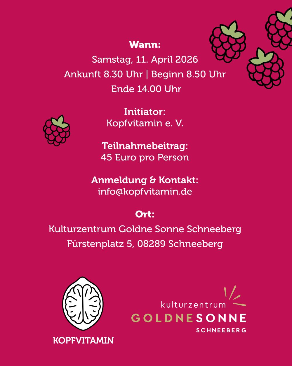 Erfahrungstag zur Frauengesundheit am 11.04.2026 in Schneeberg